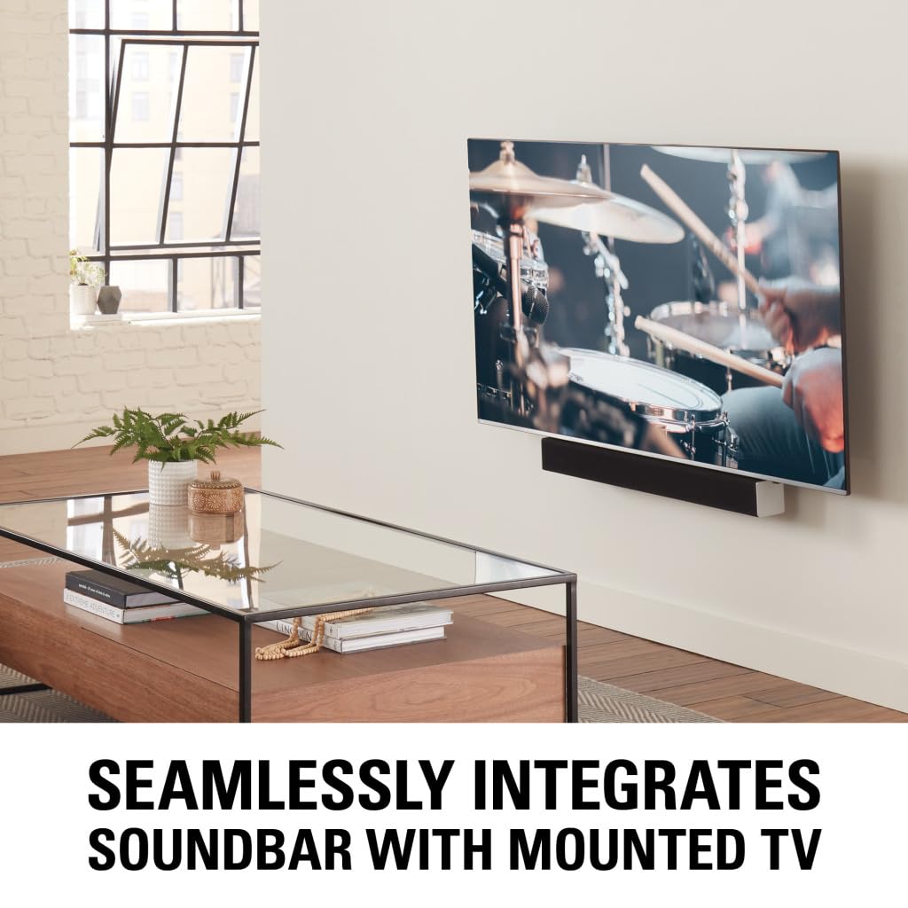 SANUS TV Soundbar Mount for Speakers up to 20lbs, Height & Depth Adjustable