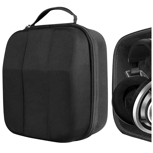 Geekria Shield Case for Large-Sized Over-Ear Headphones, Replacement Protective Hard Shell Travel Carrying Bag with Cable Storage, Compatible