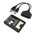 Cablecc SATA 22Pin to USB 3.0 to CFast Card Adapter 2.5 inch Hard Disk Case SSD HDD CFast Card Reader for PC Laptop