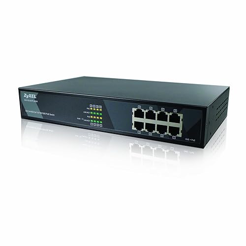 ZyXEL 8-Port GbE Poe+ Unmanaged Switch (GS1100-8HP-240W)