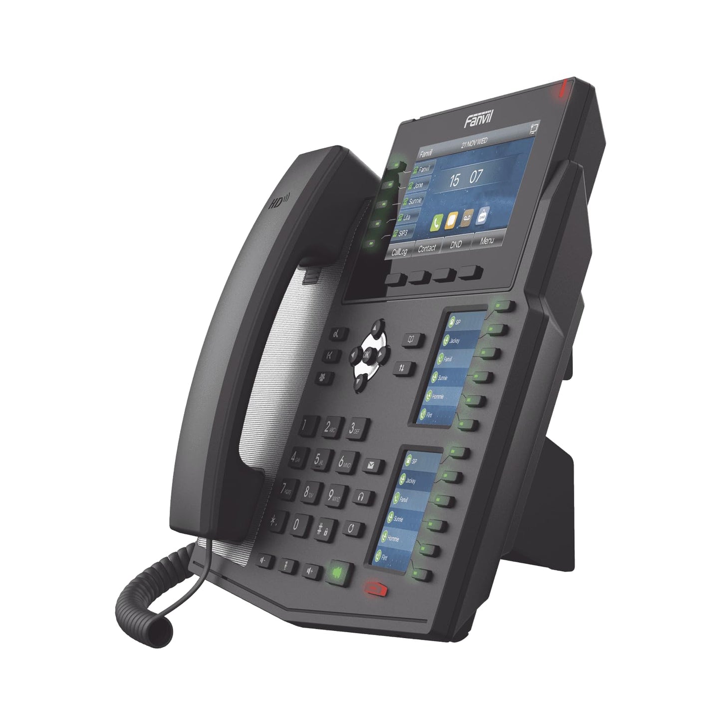 Fanvil X6U 6 line Ultra-Elegant Gigabit Triple Color Screen Phone,60 DSS