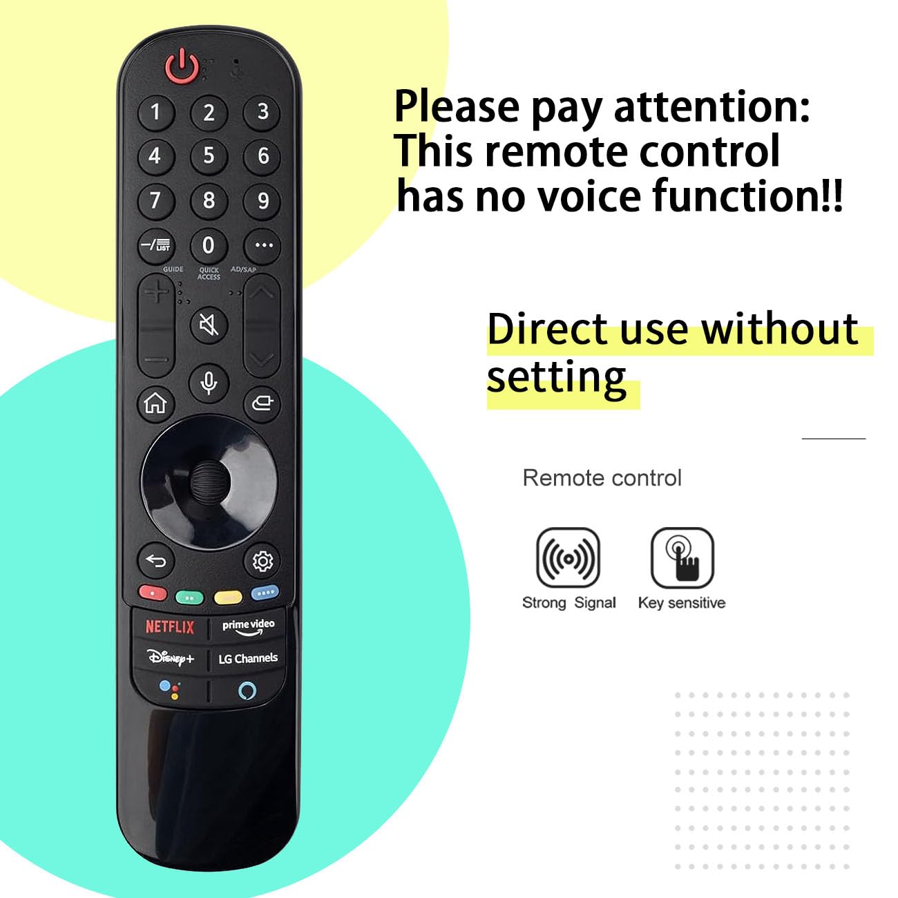 Replacement Remote Control MR21GA for LG Smart TV 43NANO75UPA 3UP7560AUD 50NANO75UPA 50UP8000PUA 65NANO75UPA 75NANO90UPA OLED55G1PUA OLED55B1PUA