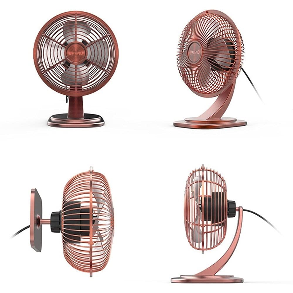 JONJUMP USB Desk Fan Powerful Ventilador Table Fan with Wind 3 Speed Ari Cooler Fan 360° Adjustable Angle for Office Household