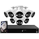Lorex Fusion 4K Security Camera System w 3TB NVR - 16 Channel Wired Home Security w 8 Metal Cameras - Motion Detection, Active Deterrence, 2-Way