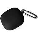 Geiomoo Silicone Case for Anker Soundcore Liberty 5, Soft Flexible Scratch Resistant Protective Cover with Carabiner (Black)
