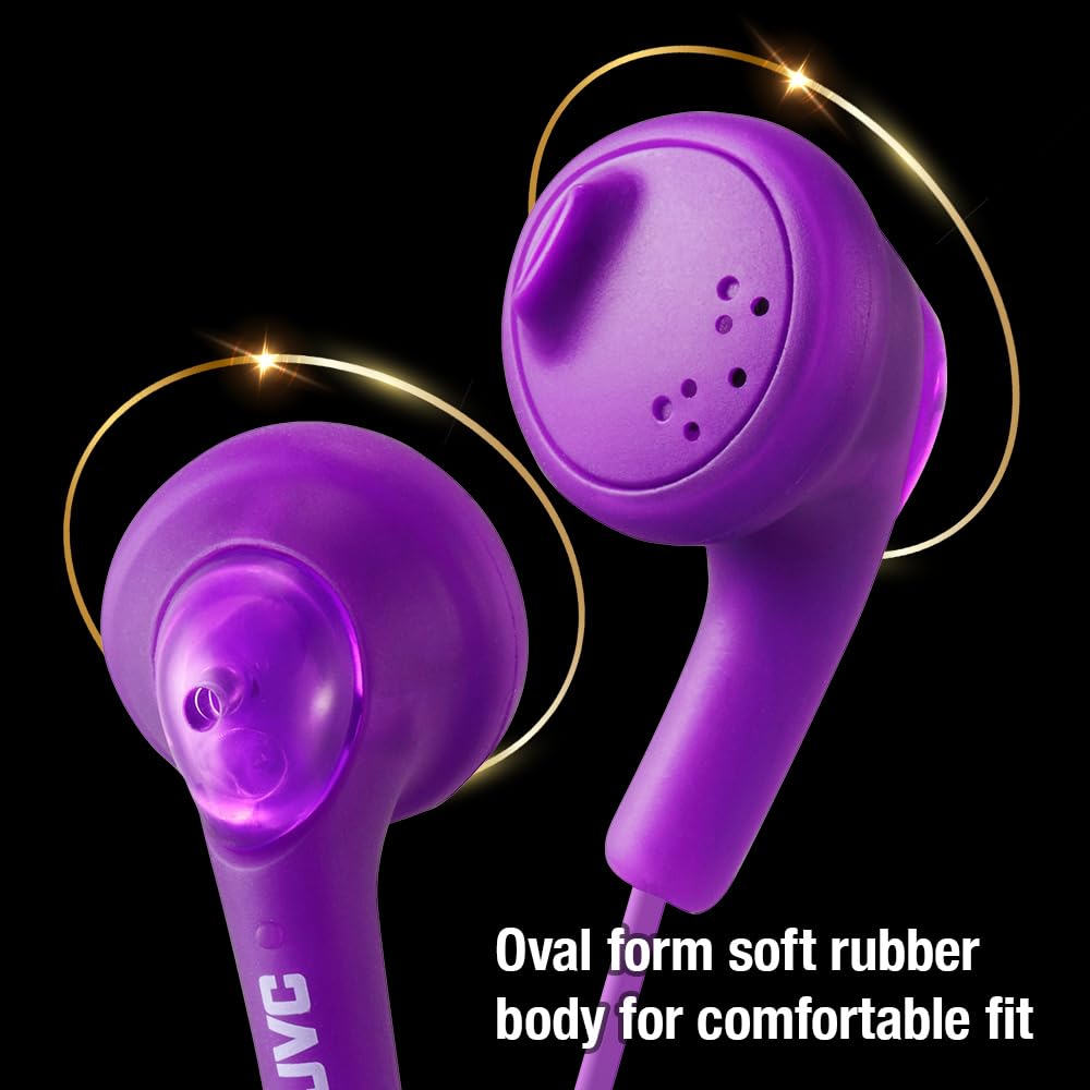 JVC HAF160V Gumy Ear Bud Headphone Violet