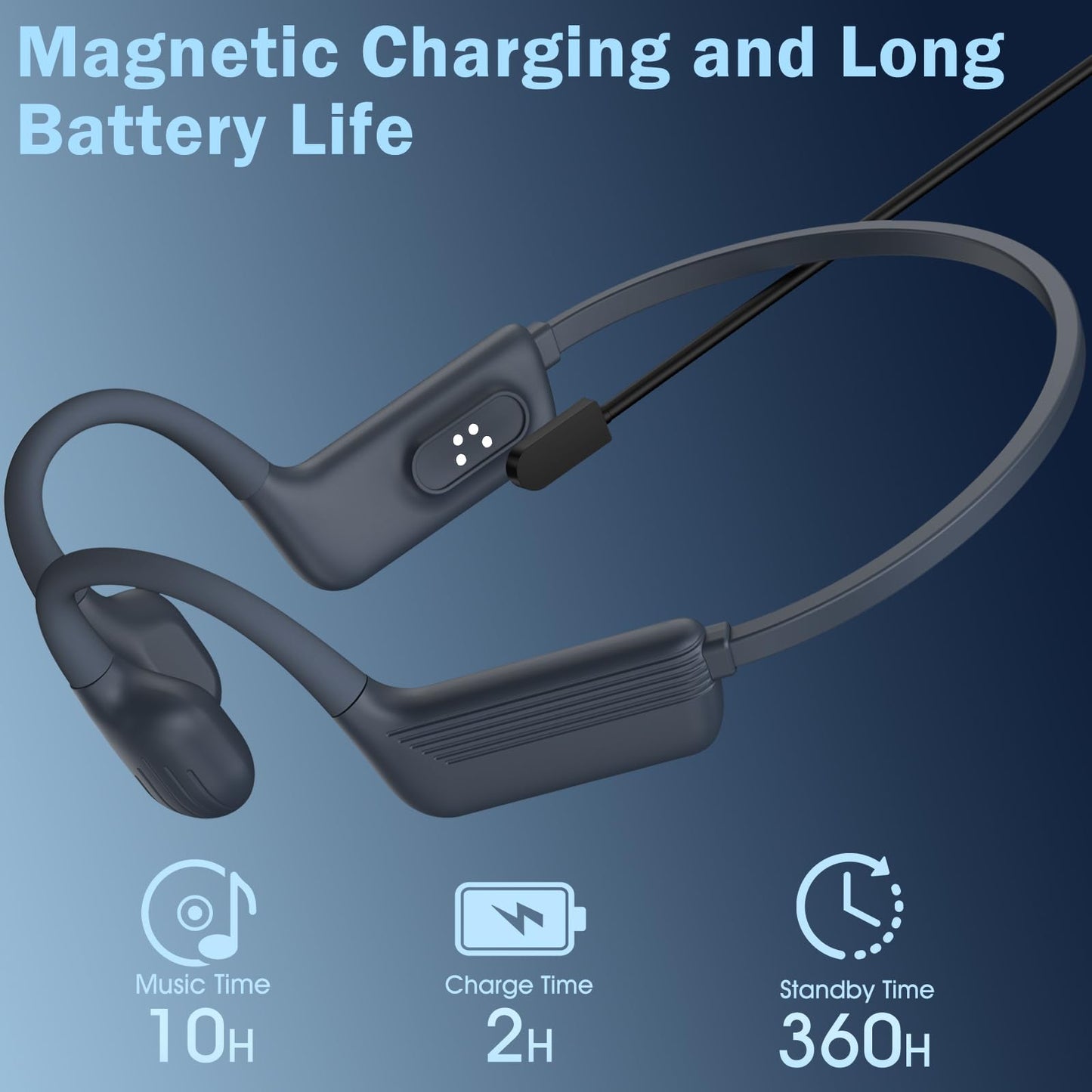 MARLALL Replacement Charging Cable Magnetic Charger Cable Compatible for S800 S820 LiteSurge Swimming Headphones-Bone Conduction Headphones