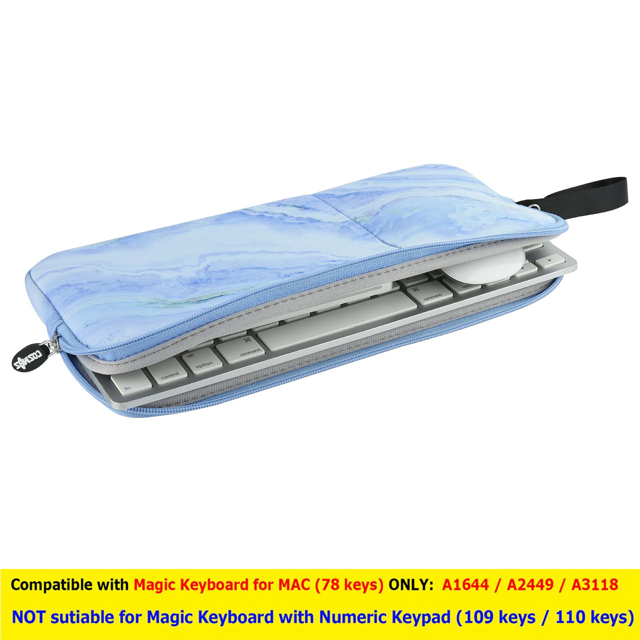 Neoprene Carrying Keyboard Sleeve Case Bag Protection Pouch Compatible with Magic Keyboard 1 & 2, Wireless Keyboard, Magic Mouse, Magic Trackpad