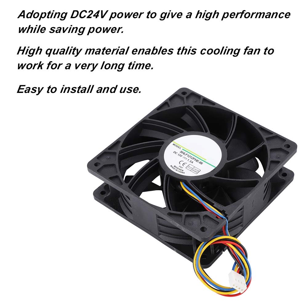 4-Pin Premium Quiet Cooling Fan,12V 1.5A Ball Bearings Dc Cooling Fan,PWM Heavy Duty Cooling Fan - 4500 RPM - 200CFM - 120mm