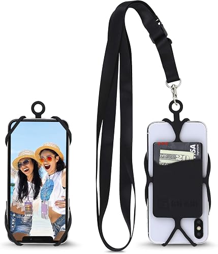 Gear Beast Universal Crossbody Pocket Cell Phone Lanyard Compatible with iPhone, Galaxy & Most Smartphones, Includes Phone Case Holder,Neck Strap