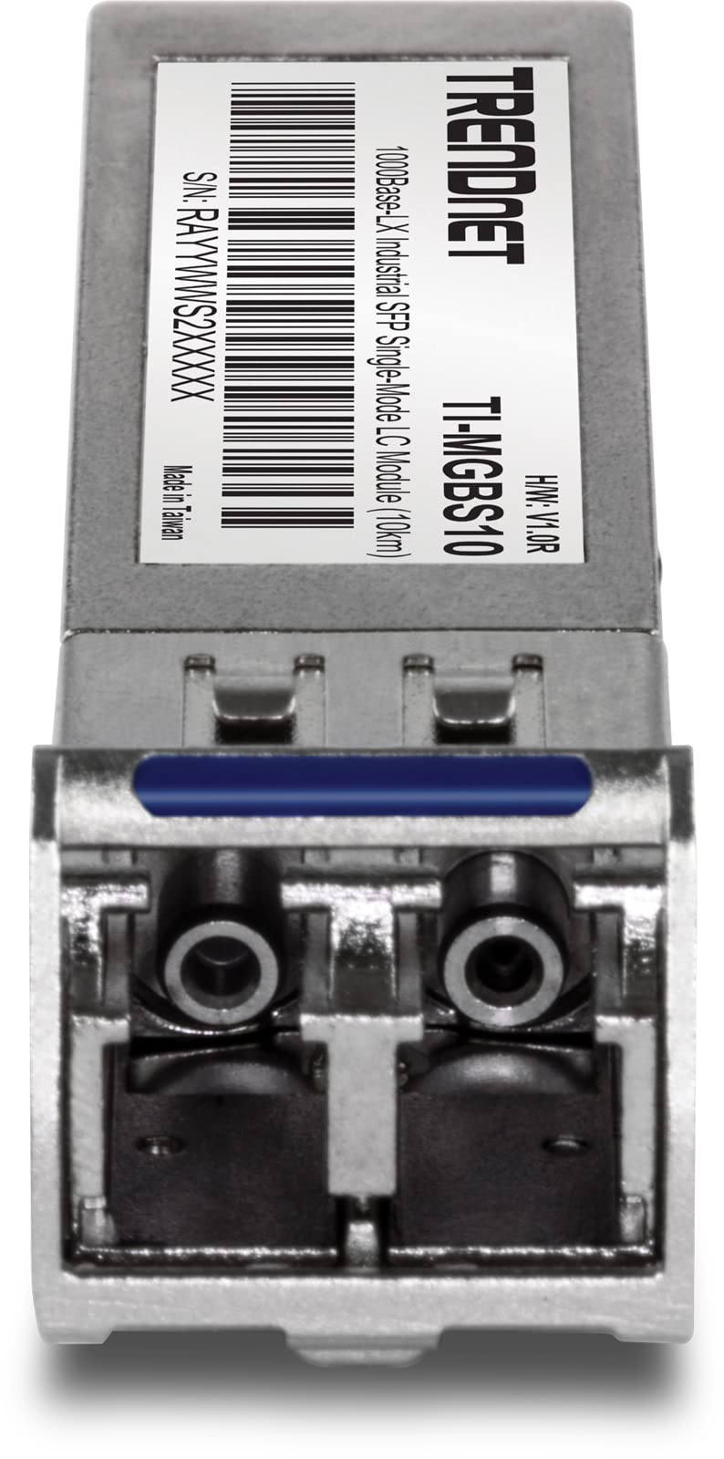 TRENDnet SFP to RJ45 Industrial Single-Mode LC Module (10km), TI-MGBS10, 1000Base-LX Industrial SFP, Compliant with IEEE 802.3z Gigabit Ethernet, Data