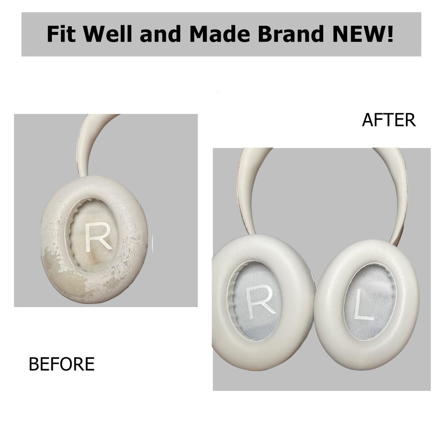 Replacement Ear Pads Cushions, Earpads Cover for Bose 700 Noise-Cancelling NC700 Over Ear Headphones (White)