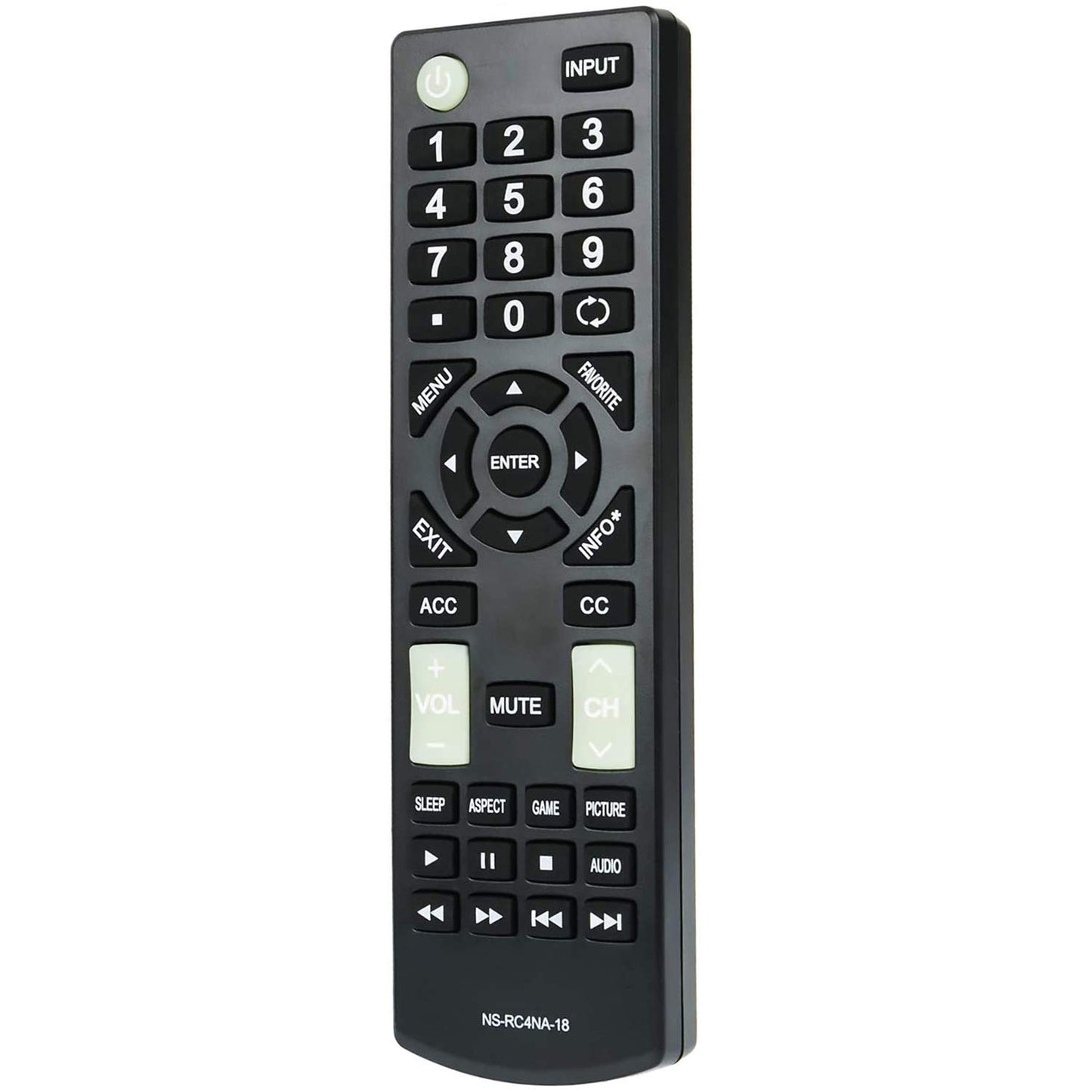 New NS-RC4NA-18 Remote Control fit for Insignia LCD/LED TV NS-22D420NA18 NS-32D220NA18 NS-32D311MX17 NS-32D311NA17 NS-40D420MX18 NS-40D420NA18