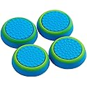 4PCS Silicone Thumb Stick Joystick Analog Grip Thumbsticks Cap Cover Case for PS4 PS3 PS2 Xbox One Xbox 360 WiiU NS Pro Controller (Blue-Green)