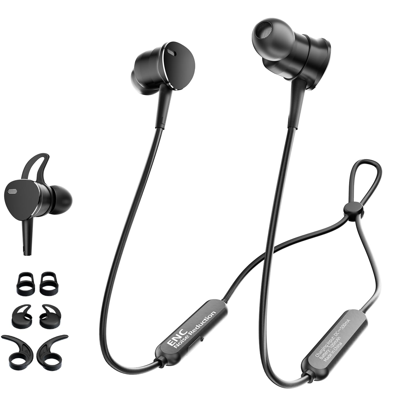 Neckband Headphones Deep Bass with Call Noise Canceling Microphone,Wireless Earbuds Magnetic Neckband Bluetooth Earphones In-Ear Noise Isolation Rich