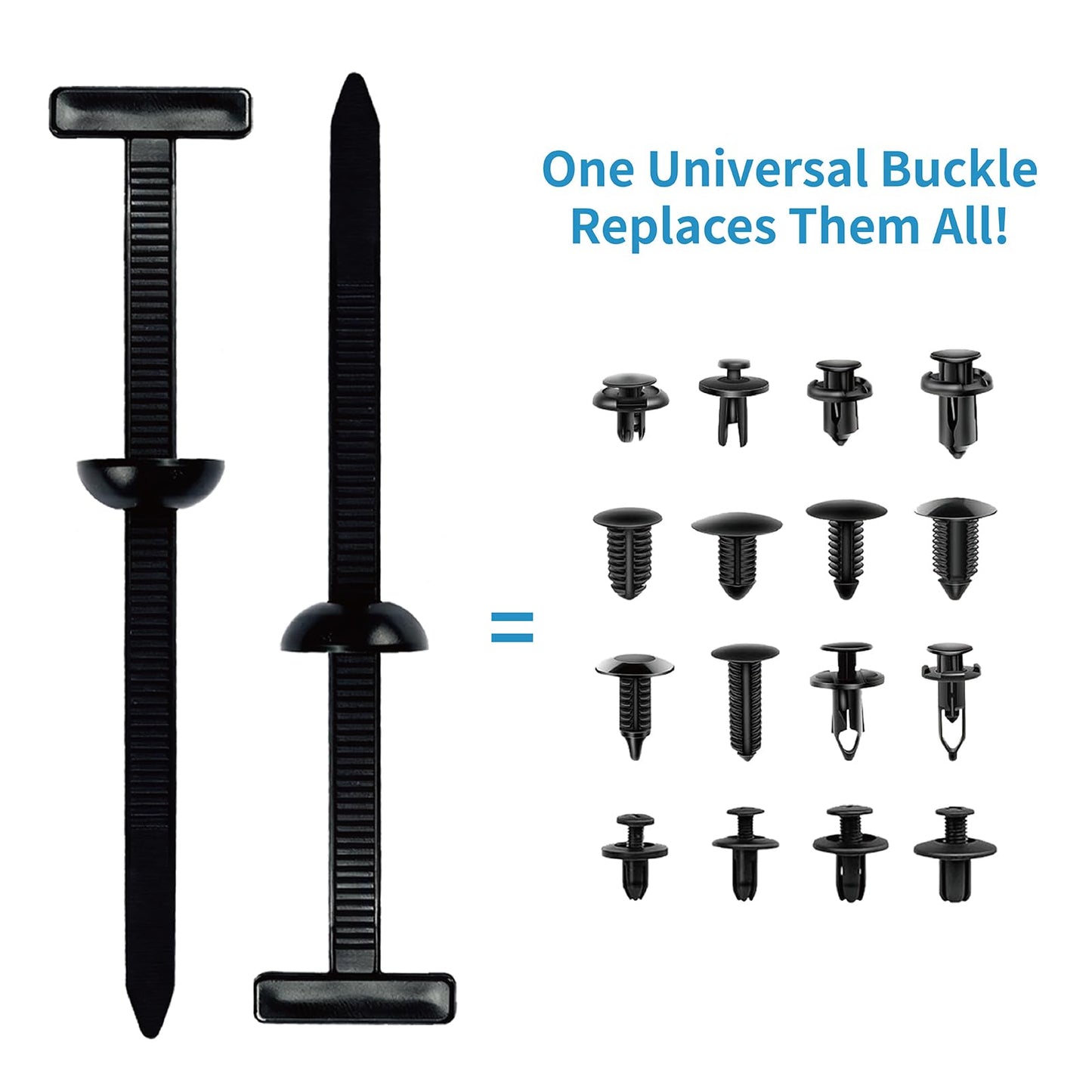 50pcs Nylon Universal Cable Tie Buckle: Auto Zip Tie Buckles for Cars, High-Strength Cable Tie Buckle Zip Tie with Universal Use