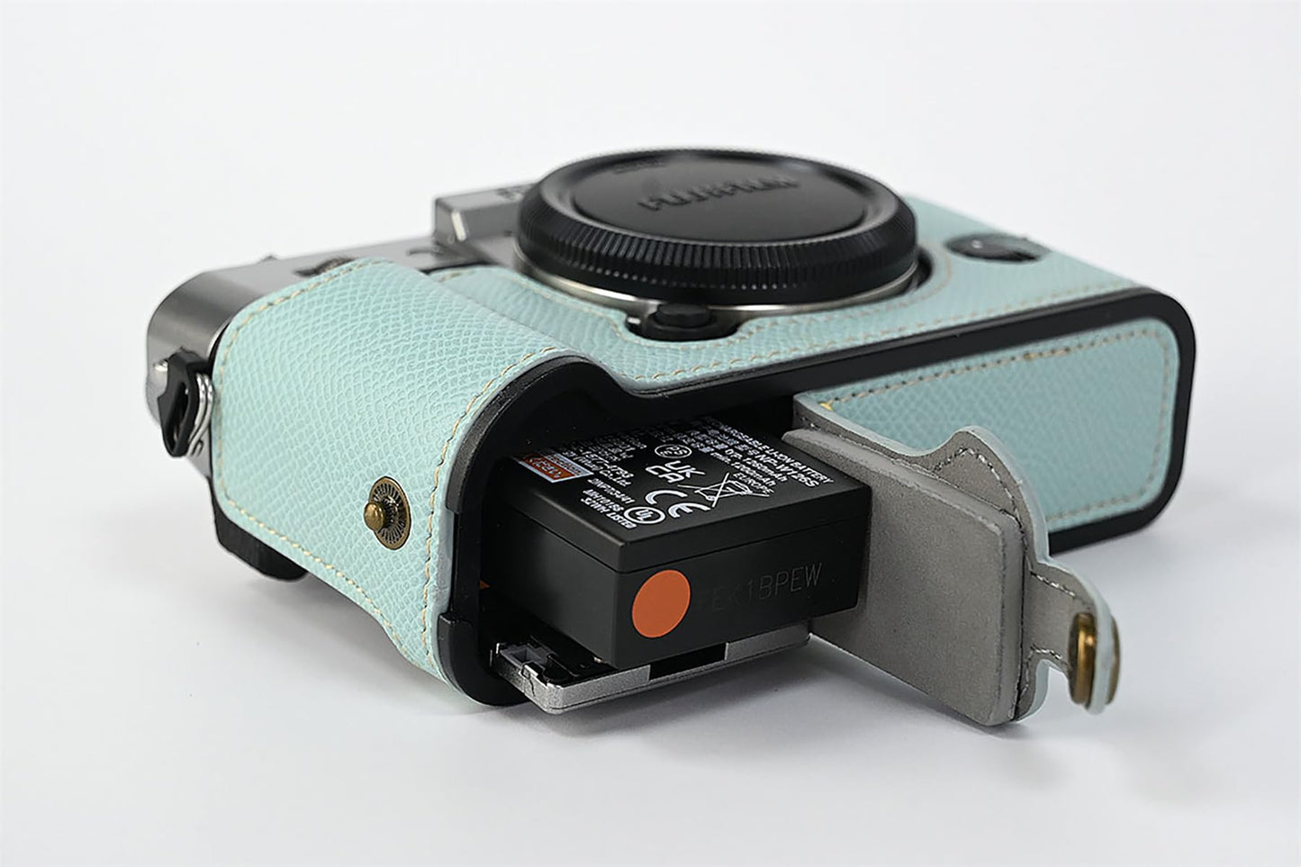 BMAOLLONGB X-T30 III/II Case, Handmade Carbon Fiber PU Leather Half Camera Case Bag Cover Bottom Opening Version for Fujifilm XT30 X-T30 III/II