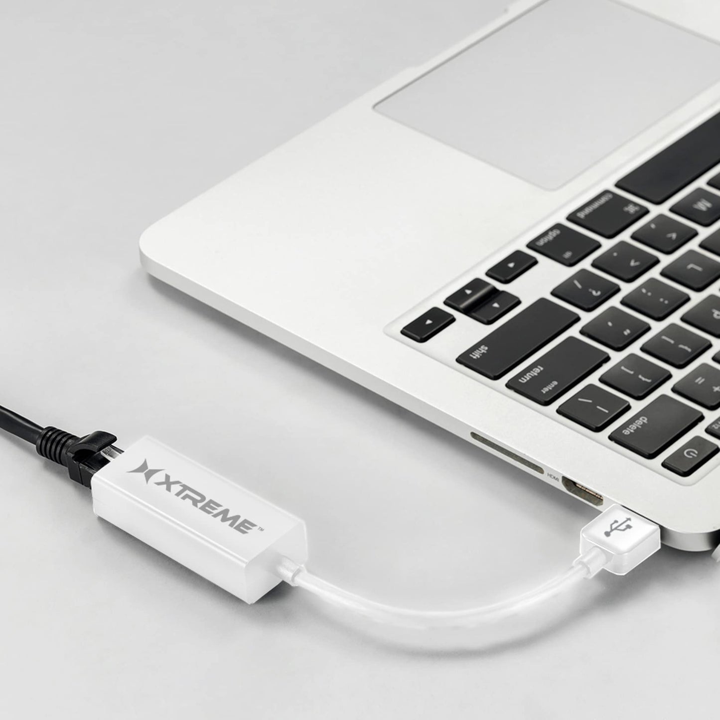 Xtreme USB 2.0 Ethernet Adapter, White, Works with Mac and Windows, Simple Plug and Play
