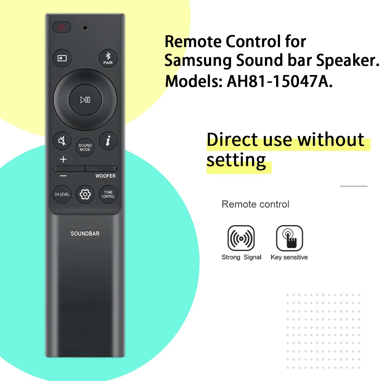 AH81-15047A AH81-15498A AH81-15439A Replacement Remote Control for Samsung Sound bar Speaker HW-B450 HW-B650 HW-B43C HW-B63C HW-B63M HW-B67C HW-B45E