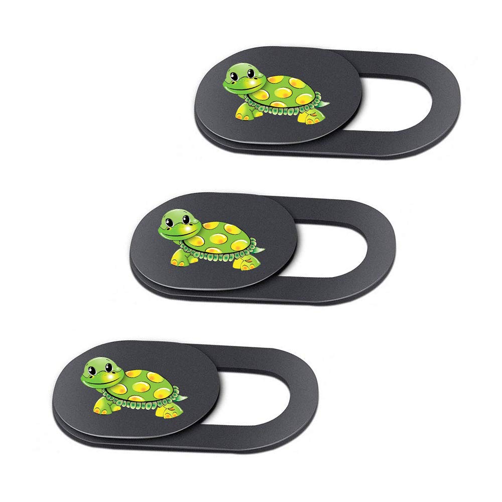 Emoonland 3 Pack Laptop Web Camera Cover Ultra Thin (0.027in) Webcam Cover Slide Turtle Printed