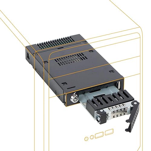 ICY DOCK 2.5” U.2 NVMe SSD PCIe 3.0/4.0 Mobile Rack for External 3.5” Drive Bay | ToughArmor MB601VK-1B