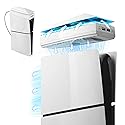 Raryars Console Cooling Fan for PS5 Slim with Dust Cover Colorful LED Light for PS5 Slim Console Disc Edition & Digital Edition Silent Absorb Fan