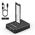 YiNVRE M.2 SATA & NVMe to USB Reader Adapter, Tool-Free NVMe Docking Station for M.2 PCIe NVMe and SATA NGFF SSD Reader, Size for 2280 2260 2242 2230