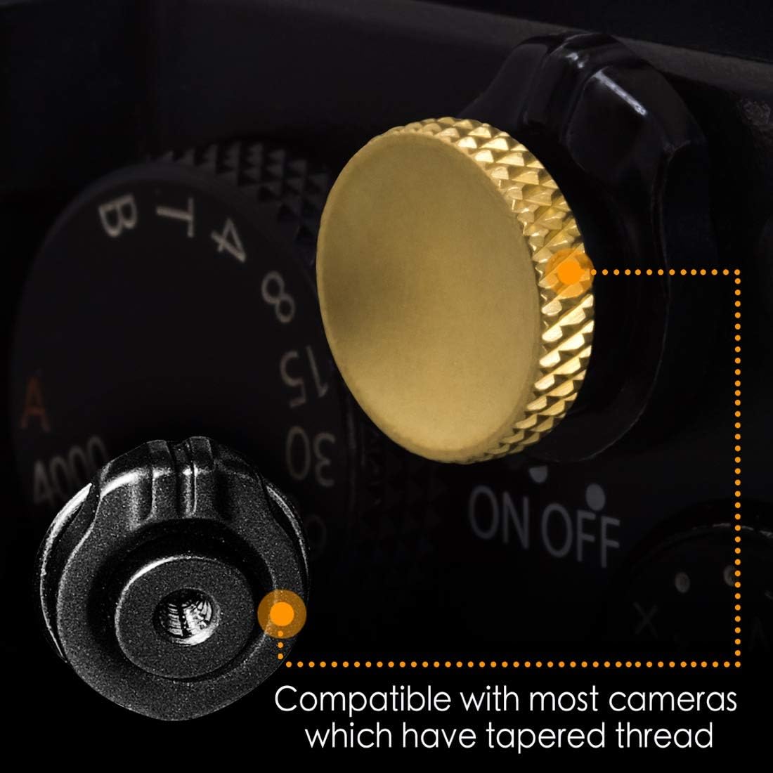 Fuji Shutter Release Button Accessories: Fujifilm Camera Soft Shutter Button - Gold Shutter Button for Canon Nikon Leica Film X100vi X100v X100Ff Xt5