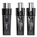 LANLison Wireless XLR Microphone System - 1 Transmitter & 2 Receivers - Dual-Output Wireless Mic Kit for Dynamic & Condenser Mics (Phantom Under 24 V)