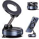 Magnetic Phone Holder for Car? Ultra Vacuum Suction Cup Phone Mount ?360° Adjustable Car Phone Holdefor Your Car Accessories for iPhone 17 15 14 13 12