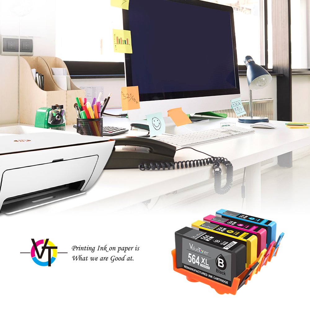 Valuetoner Remanufactured Ink Cartridge Replacement for HP 564XL 564 XL for Officejet 4620, Photosmart 7510 7520 6520 5510 5514 5520 6515, Deskjet