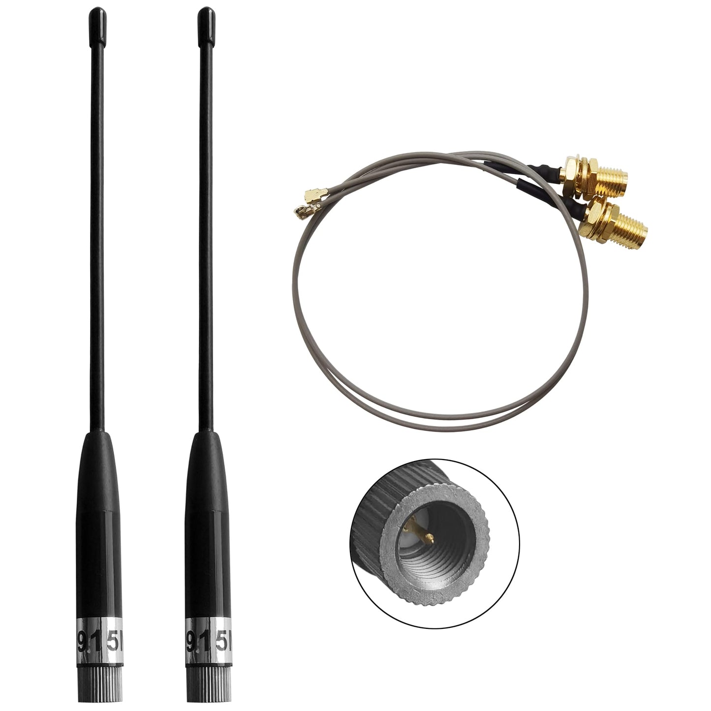915MHz LoRa Antenna SMA Male + 15cm U.FL MHF1 Extension Cable 2 Pcs