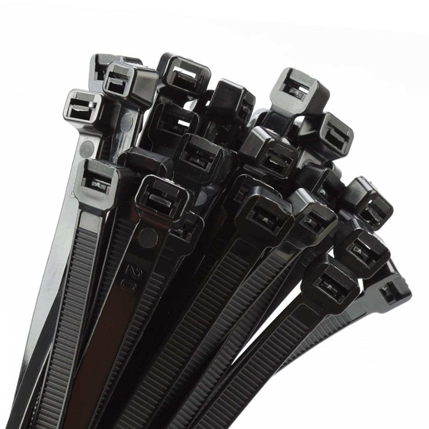 Armpow 18 inch Black Zip Ties Heavy Duty 100 PACK, 200 LBS Ultra Exclusive Strong Plastic Wire Ties, Large Cable Ties Extra Long Tie Wraps, Indoor