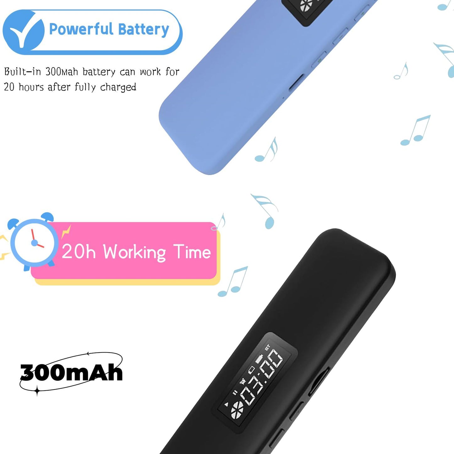Under Pillow Speaker Bluetooth, Mini Bone Conduction Speaker, Bluetooth Sleep Headphones with Display for Sleeping, Sleepbar White Noise for Side