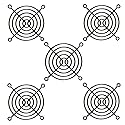 GDQLCNXB 5Pcs Fan Grill 80mm Metal Axial Cooling Fan Finger Guard Protective Grill for PC Ventilator