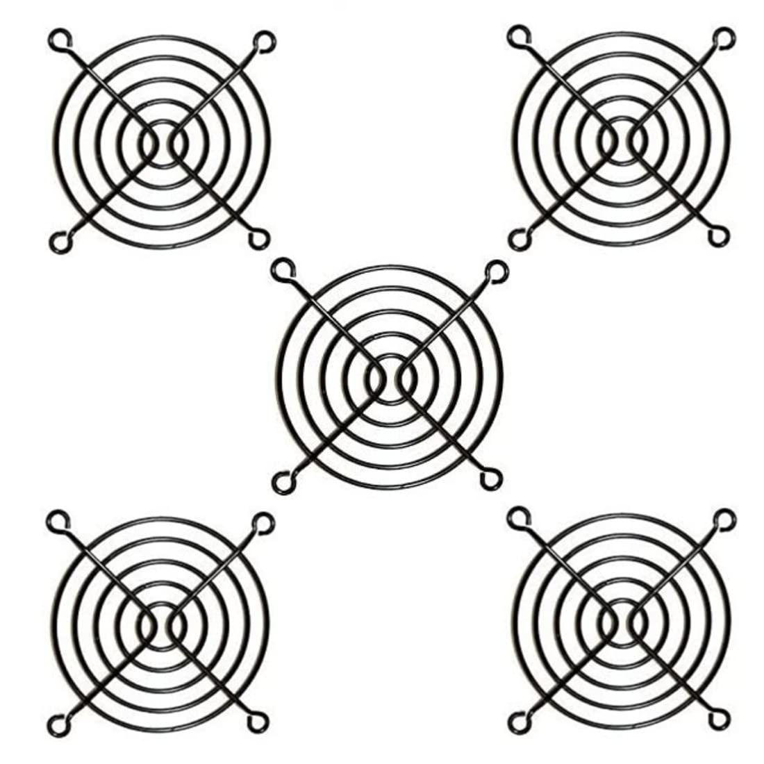 GDQLCNXB 5Pcs Fan Grill 80mm Metal Axial Cooling Fan Finger Guard Protective Grill for PC Ventilator