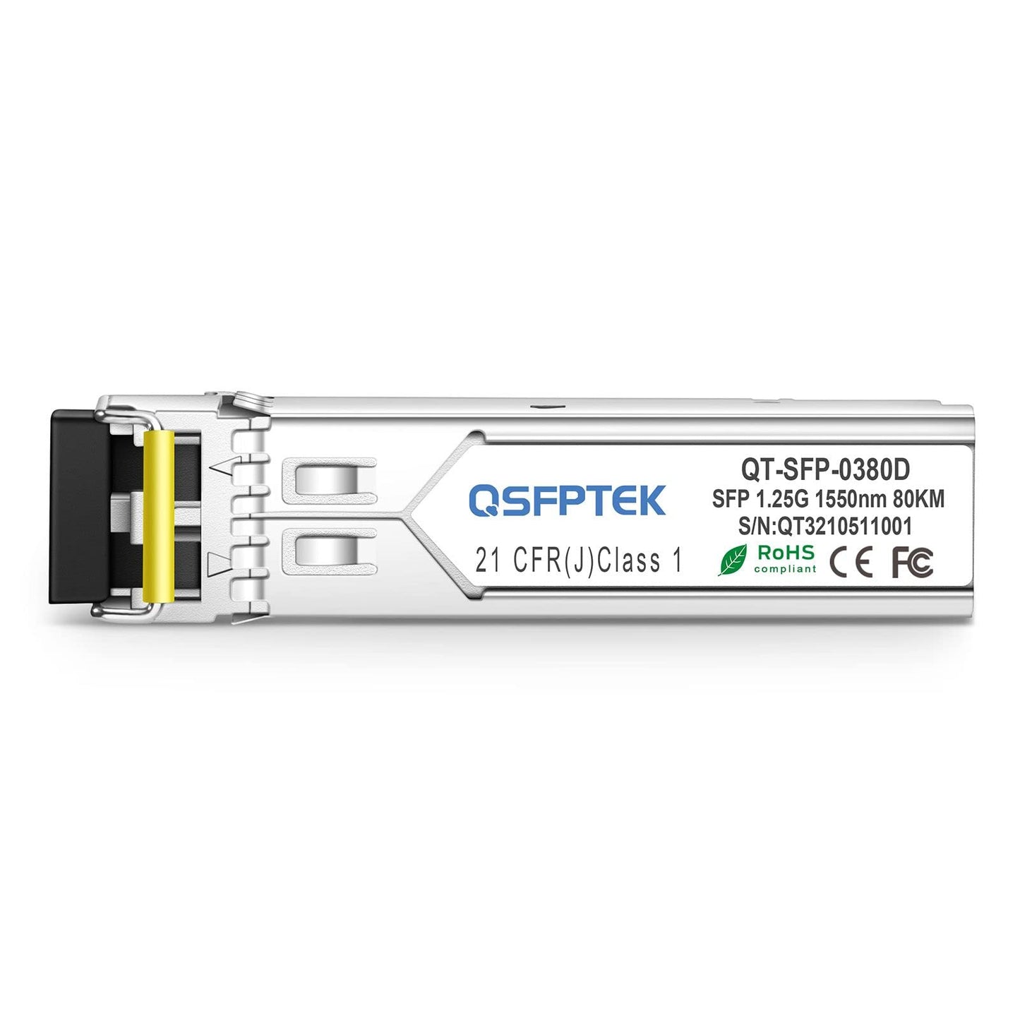 Gigabit SFP Module, 1000Base-ZX LC 1550nm, 80km Mini-GBIC Single Mode SFP Transceiver for Arista Networks SFP-1G-EX-80