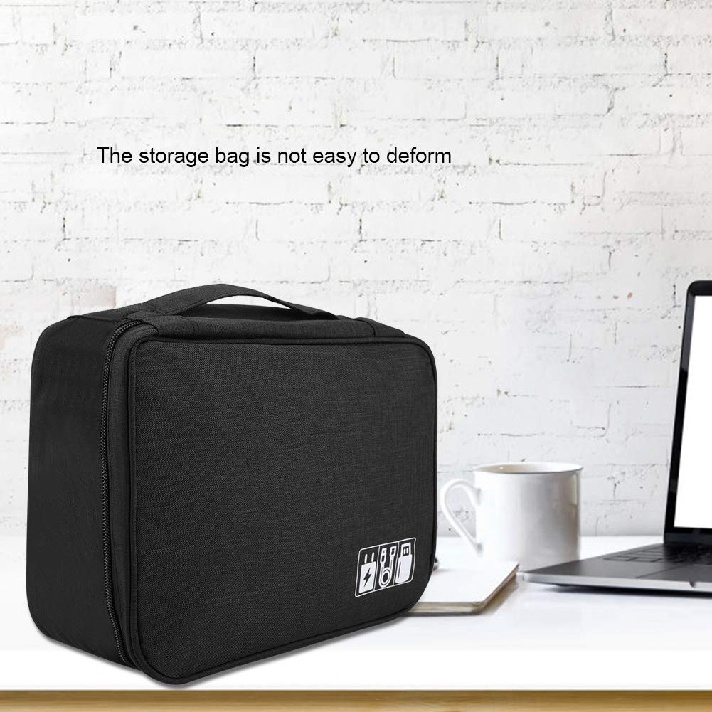 Yosoo Electronics Organizer Foldable Travel Organizer Travel Cable Storage Bag USB Drives Waterproof Gadget and Padded Tech Kit Bag for Hard Disk