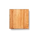 John Boos B Series Square Wooden Maple Cutting Board 12”x12” - 1.5” Thick, 6-lb Non-Reversible Butcher Block with Wood Bun Feet & Edge-Grain