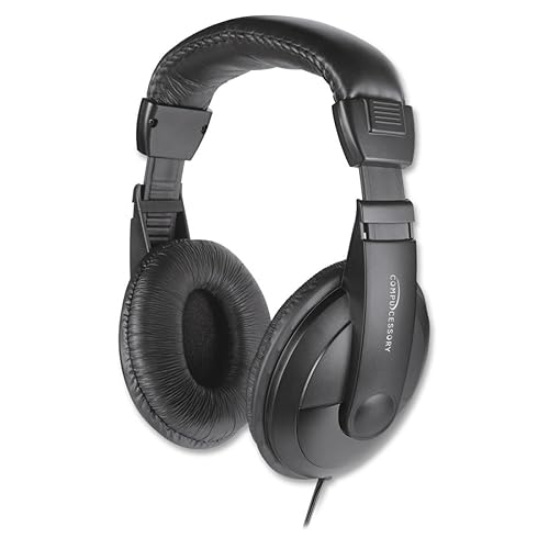 Compucessory Deluxe Stereo Headphones, Black