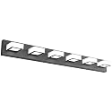 Ralbay Modern Black Vanity Lights Fixtures 6 Lights Acrylic Modern LED Matte Black Vanity Lights for Bathroom