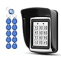 OBO HANDS 10 RFID Keychains + Waterproof Rain Cover + RFID Metal Keypad Supports 1000 Users Wiegand-26 Interface (Input/Output)