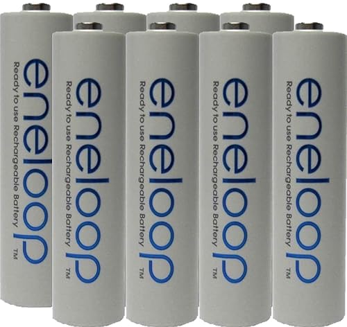 Eneloop 70-ZP2A-6D26 AAA 4th generation NiMH Pre-Charged Rechargeable 2100 Cycles Battery with Holder 8 Count(Pack of 1)
