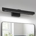 ECOBRT Bathroom Vanity Light, 24 Inch Modern Linear LED Vanity Lights for Bathroom Over Mirror, Dimmable Matte Black Wall Sconce Lighting Fixture