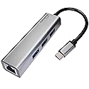 USB c hub ethernet,USB C Hub with RJ45 Gigabit Ethernet,Thunderbolt 4/3 to Ethernet Adapter,USB C to Network Adapter Compatible with MacBook Pro/Air