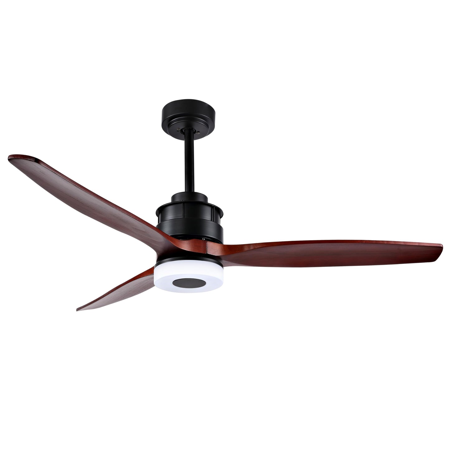 Safavieh Lighting Collection Jemper Dark Cherry/Black 52-inch 3-Speed Adjustable LED Ceiling Light Fan