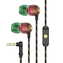 House of Marley Smile Jamaica AUX Wired Earbuds with Microphone, Noise-Isolating in-Ear Headphones, Tangle-Resistant Cable, 3.5mm Jack Sustainable