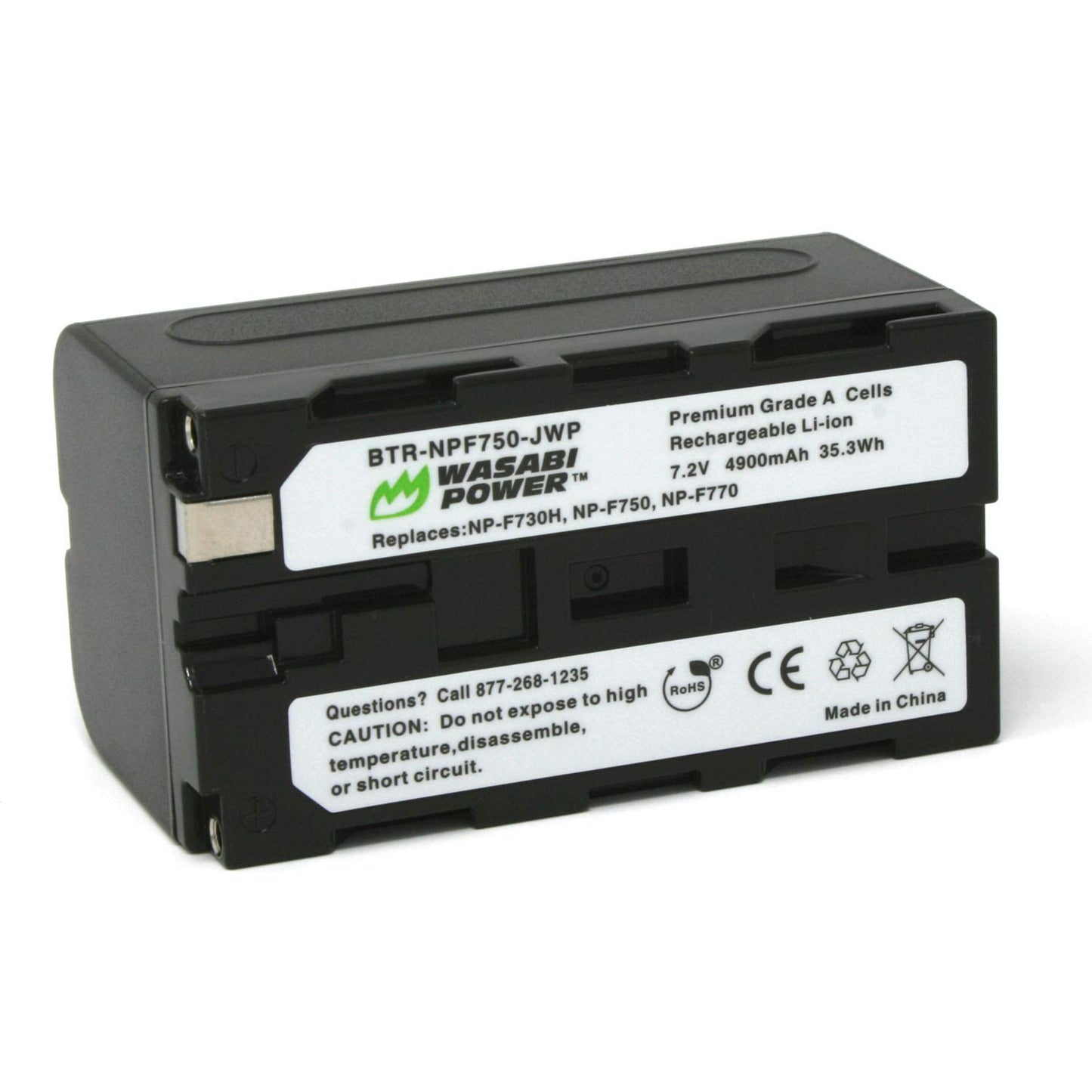 Wasabi Power Battery for Sony NP-F730, NP-F750, NP-F760, NP-F770 (4900mAh) and Sony CCD-TRV16, CCD-TRV201, CCD-TRV215, DCR-TRV110, DCR-TRV120