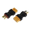 DGZZI No Wire Adapter 2PCS XT60 Female to Deans T Male Wireless Plugs Connectors for Lipo Battery