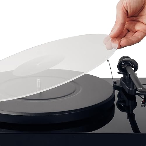 Hudson Hi-Fi Acrylic Turntable Mat - 11.75” Anti-Static Turntable Slipmat with Label Recess - 1/8” Thick Acrylic Platter Mat for Vinyl LP Record